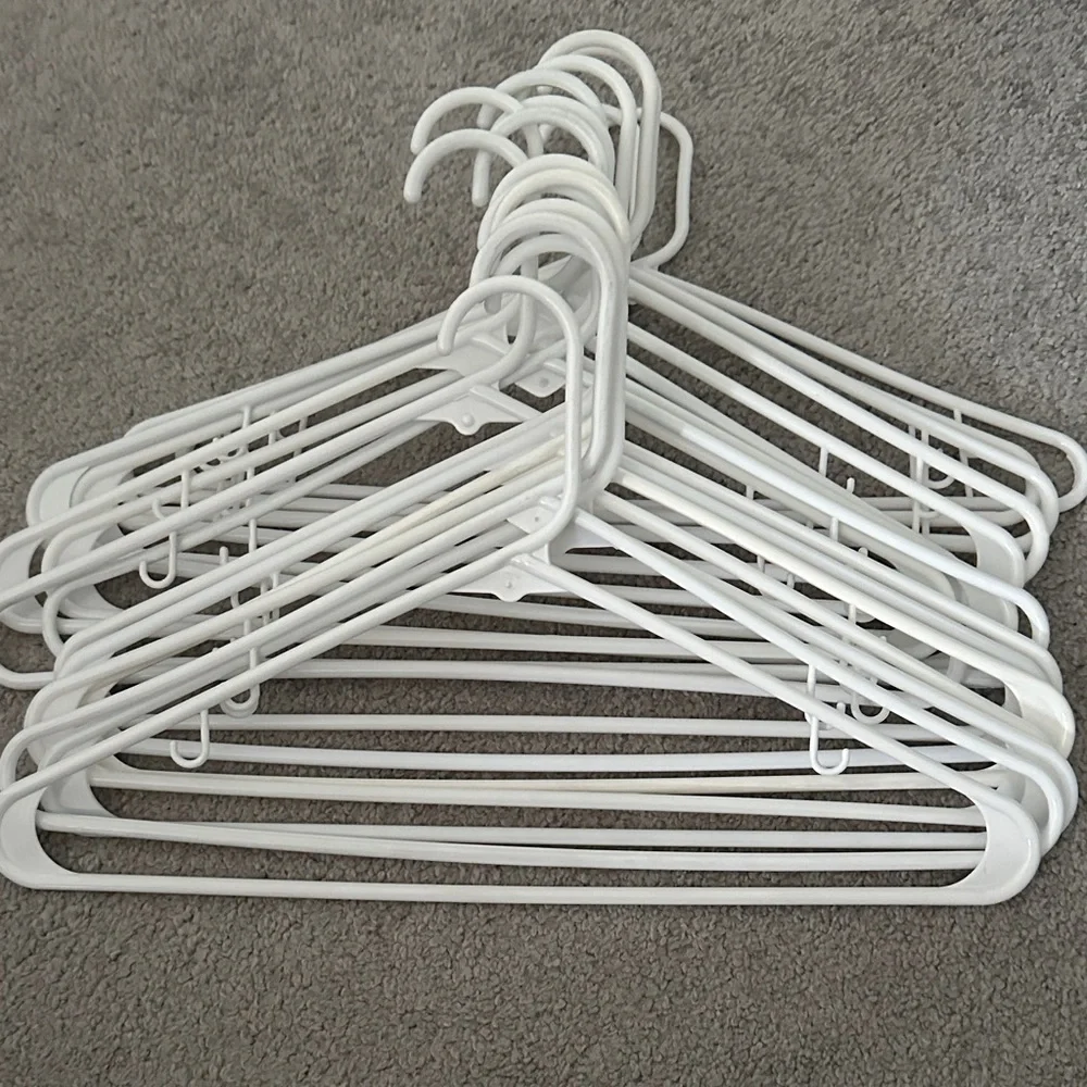 White Plastic Clothes Hangers